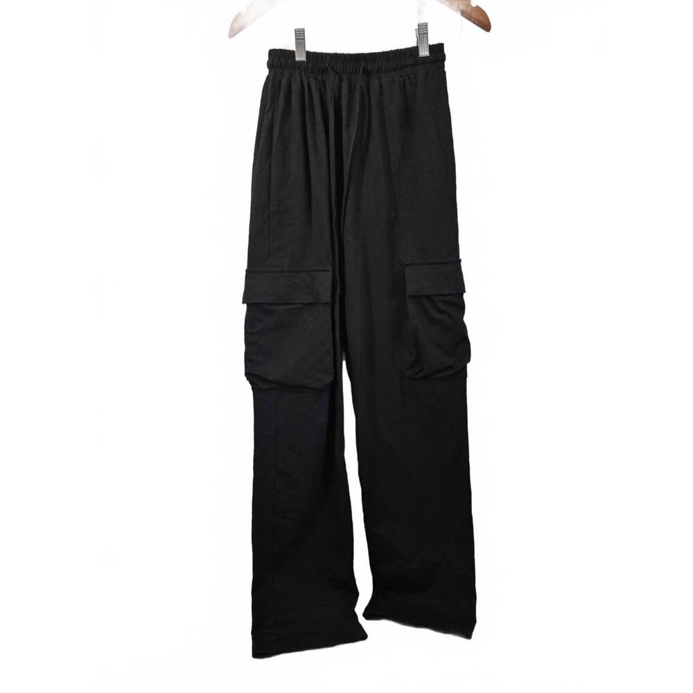 Gloria Dance Youths Black Cargo Pants Drawstring Elastic Waist  No Size Tag  S/M
